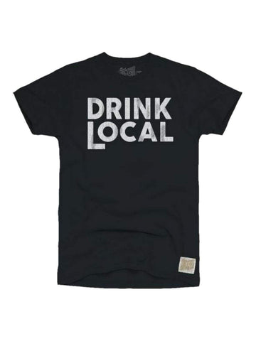 Shop Drink Local Retro Brand Black & White Cotton Short Sleeve Crew T-Shirt - Sporting Up