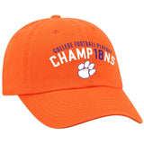 Clemson Tigers 2018-2019 College Football National Champions Orange Adj Hat Cap - Sporting Up
