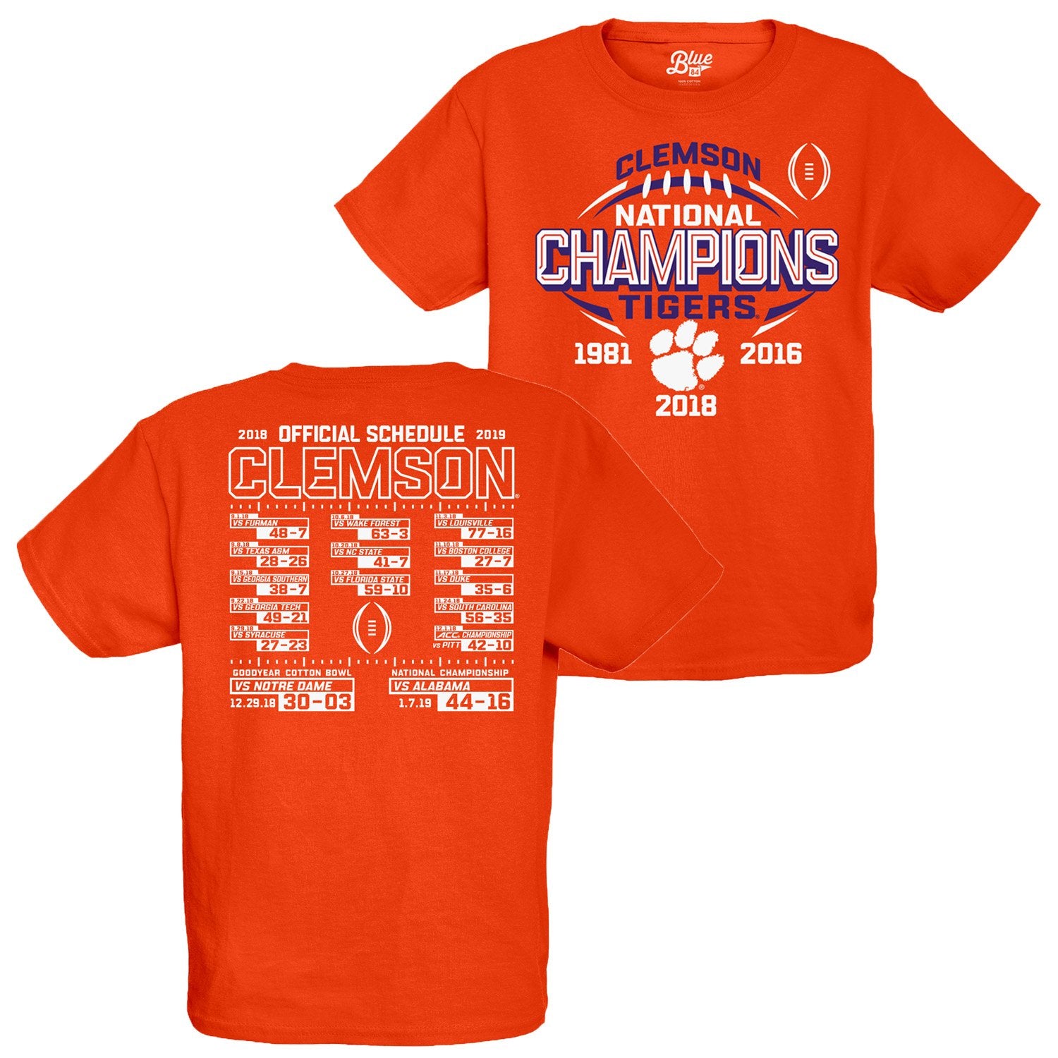 Georgia Bulldogs Blue 84 Youth College Football Playoff 2021 National  Champions Schedule T-Shirt - Red