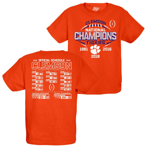 Shop Clemson Tigers 2018-2019 Football National Champions YOUTH Short Sleeve T-Shirt - Sporting Up