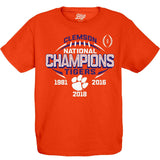 Clemson Tigers 2018-2019 Football National Champions YOUTH Short Sleeve T-Shirt - Sporting Up