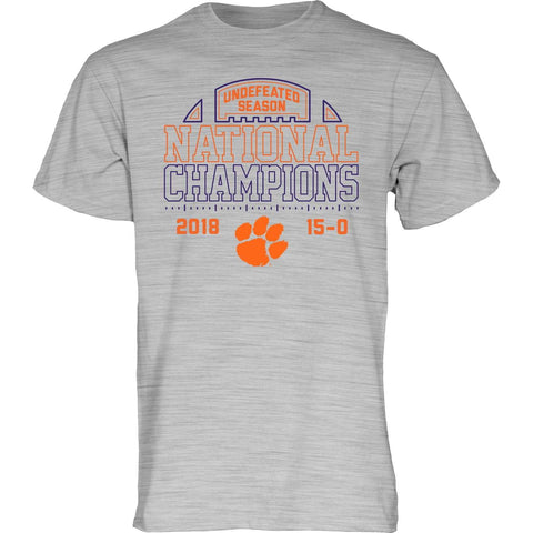 Shop Clemson Tigers 2018-2019 Football National Champions Undefeated Season T-Shirt - Sporting Up