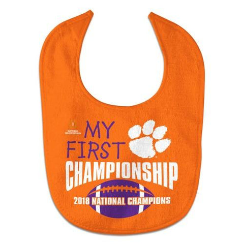 Shop Clemson Tigers 2018-2019 Football National Champions WinCraft Infant Baby Bib - Sporting Up