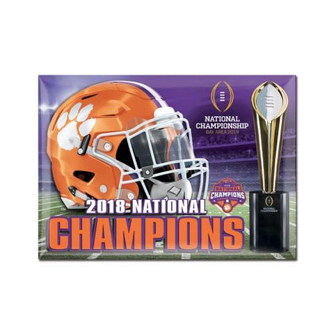 Shop Clemson Tigers 2018-2019 Football National Champions Refrigerator Magnet - Sporting Up