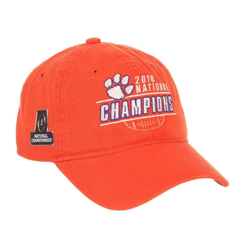 Shop Clemson Tigers 2018-2019 Football National Champions Orange Adj Crew Hat Cap - Sporting Up