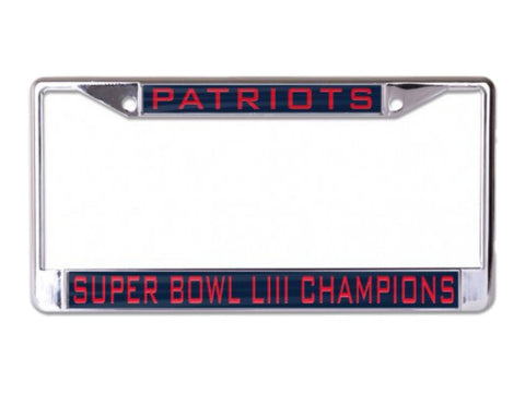 New England Patriots 2018-2019 Super Bowl LIII Champs Inlaid License Plate Frame - Sporting Up