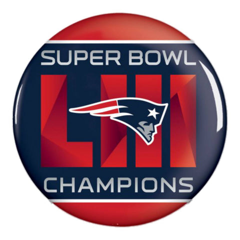 New England Patriots 2018-2019 Super Bowl LIII Champions Round Button (3") - Sporting Up
