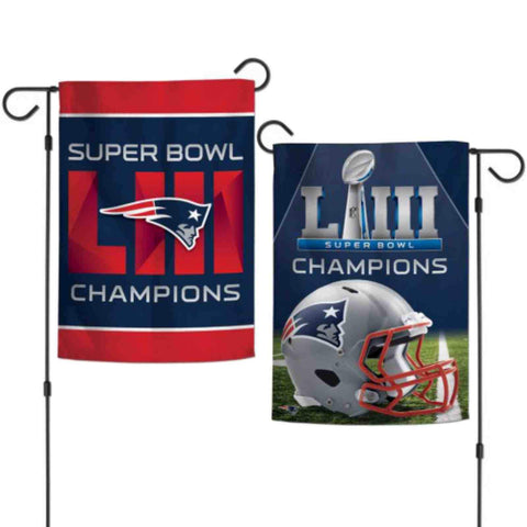 Shop New England Patriots 2018-2019 Super Bowl LIII Champions 2-Sided Garden Flag - Sporting Up