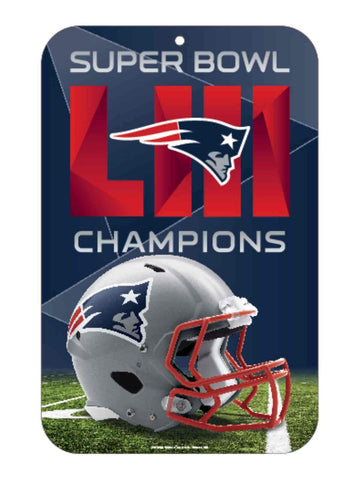 New England Patriots 2018-2019 Super Bowl LIII Champions Plastic Wall Sign - Sporting Up