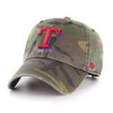 Texas Rangers '47 Camo Clean Up Adjustable Strapback Slouch Relax Fit Hat Cap - Sporting Up