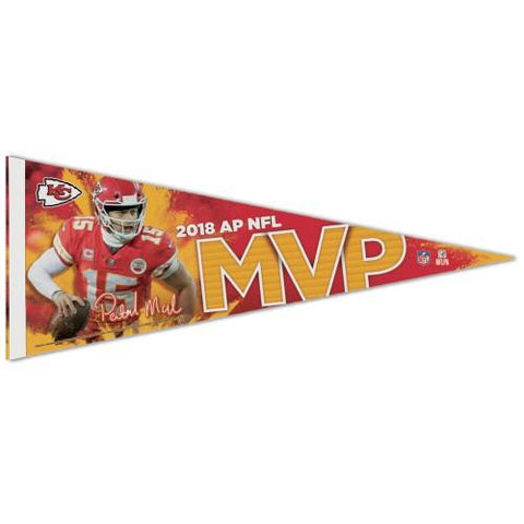 Shop Kansas City Chiefs Patrick Mahomes II #15 2018 AP NFL MVP Premium Pennant - Sporting Up