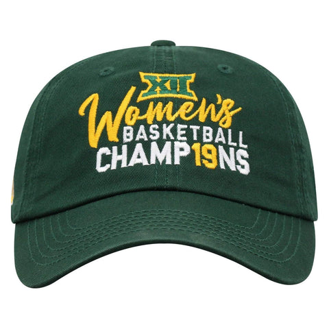 Compre gorra de vestuario de campeones de baloncesto femenino de los Baylor Bears 2019 Big 12 - Sporting Up