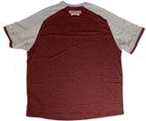 Mississippi state bulldogs adidas rödbrun & grå climalite "player crew" t-shirt - sportig