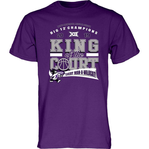 Kaufen Sie das King of the Court-T-Shirt der Kansas State Wildcats 2019 Big 12 Basketball Champions – sportlich