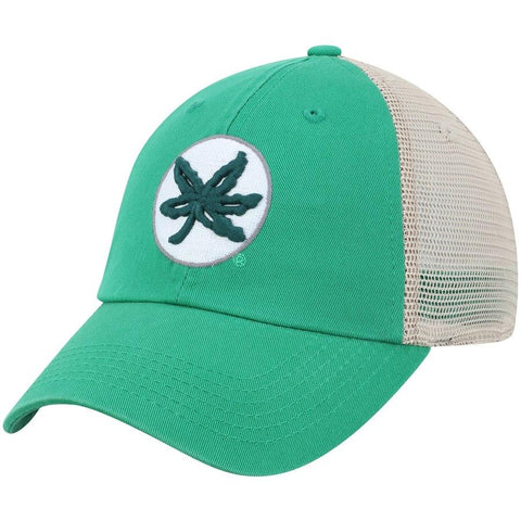 Shop Ohio State Buckeyes TOW Green St. Patrick's Day Tan Mesh Adj. Slouch Hat Cap - Sporting Up