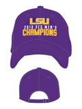 LSU Tigers 2019 SEC Men's Basketball Champions Locker Room Purple Hat Cap - Sporting Up
