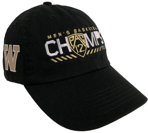Shop Washington Huskies 2019 PAC 12 Basketball Season Champions Locker Room Hat Cap - Sporting Up
