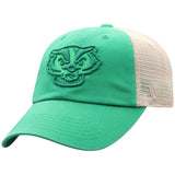Wisconsin Badgers TOW Green St. Patrick's Day Tan Mesh Adj. Slouch Hat Cap - Sporting Up