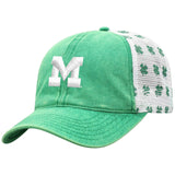 Michigan Wolverines TOW Green St. Patrick's Day Clover Mesh Adj Relax Hat Cap - Sporting Up