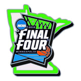 2019 NCAA Basketball Final Four March Madness Minneapolis MN State Lapel Pin - Sporting Up
