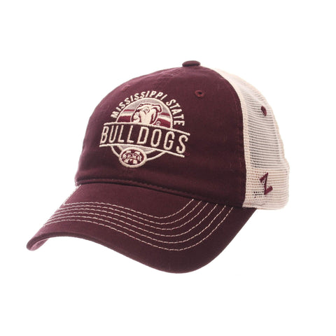 Shop Mississippi State Bulldogs Zephyr "Memorial" Mesh Adj. Slouch Relax Fit Hat Cap - Sporting Up