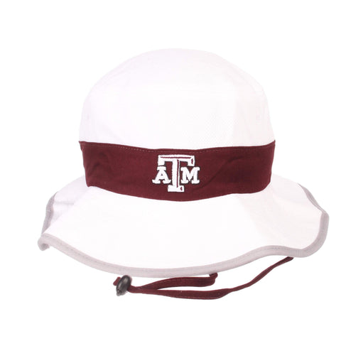 Texas a&m aggies zephyr « centerline » casquette de chapeau de seau à profil bas blanc (l/xl) - faire du sport