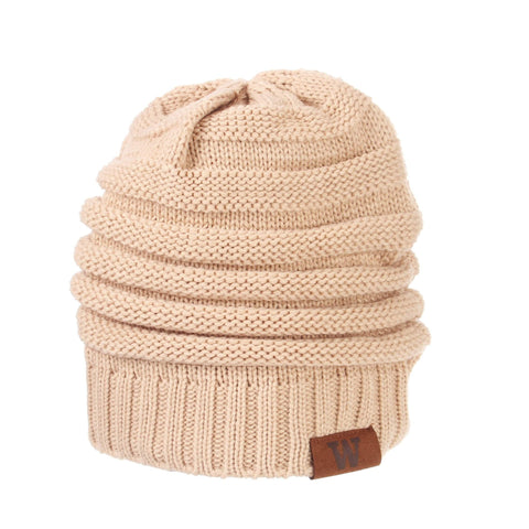 Shop Washington Huskies Zephyr WOMEN'S "Loft" Oatmeal Knit Slouch Beanie Hat Cap - Sporting Up