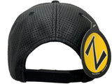 Auburn Tigers Zephyr Black Faux Leather with Textured Flat Bill Snapback Hat Cap - Sporting Up