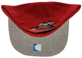 Maryland Terrapins Zephyr Red Wool & Gray Linen Flat Bill Snapback Hat Cap - Sporting Up