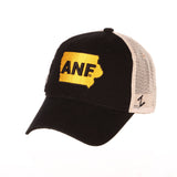 Iowa Hawkeyes Zephyr ANF America Needs Farmers Black Mesh Adj. Slouch Hat Cap - Sporting Up