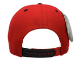 Wisconsin Badgers Zephyr Red & Black State Outline Snapback Flat Bill Hat Cap - Sporting Up