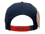 UCONN Huskies Zephyr Navy & Red Structured Snapback Flat Bill Hat Cap - Sporting Up