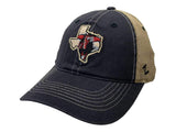 Texas Tech Red Raiders Zephyr Faded Black Tan Mesh Back Snapback Slouch Hat Cap - Sporting Up