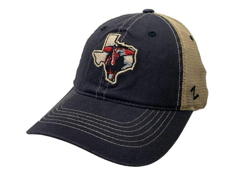 Shop Texas Tech Red Raiders Zephyr Faded Black Tan Mesh Back Snapback Slouch Hat Cap - Sporting Up
