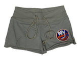 Pantalones cortos de chándal grises con cordón para mujer de la marca retro de los New york islanders - sporting up
