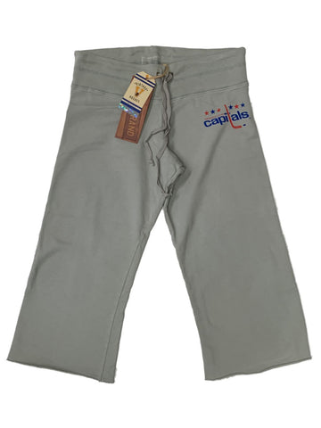 Handla washington capitals retromärke kvinnors grå cutoff capri sweatpants - sportiga