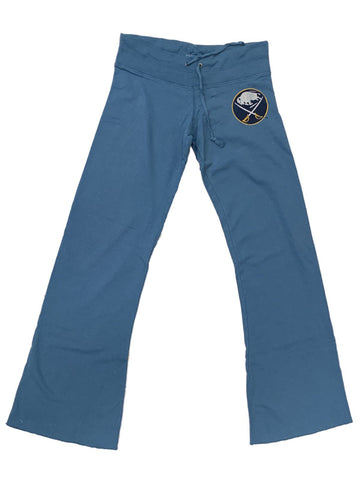 Shop Buffalo Sabres Retro Brand WOMEN'S Dusty Blue Raw Edge Drawstring Sweatpants - Sporting Up