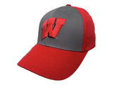 Wisconsin Badgers Captivating Headwear Red Gray Structured Adj. Strap Hat Cap - Sporting Up