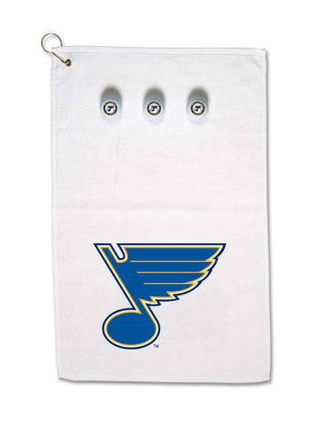 Shop St. Louis Blues NHL WinCraft White Golf Towel & 3 Golf Balls Gift Set - Sporting Up