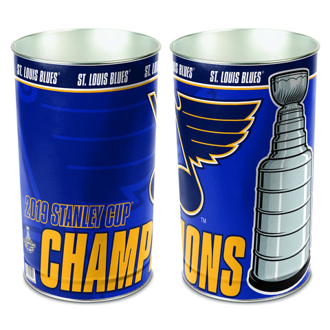 Shop St. Louis Blues 2019 Stanley Cup Champions WinCraft Wastebasket Trash Can - Sporting Up
