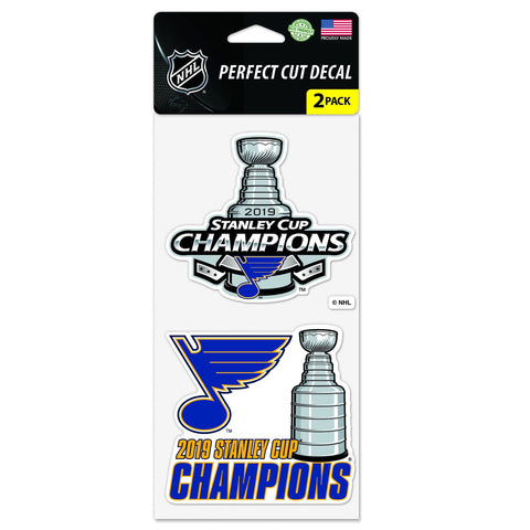 Shop St. Louis Blues 2019 Stanley Cup Champions WinCraft Perfect Cut Decal Set (2 PK) - Sporting Up