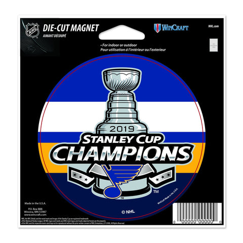 Shop St. Louis Blues 2019 Stanley Cup Champions WinCraft Die Cut Magnet (5"x5.25") - Sporting Up