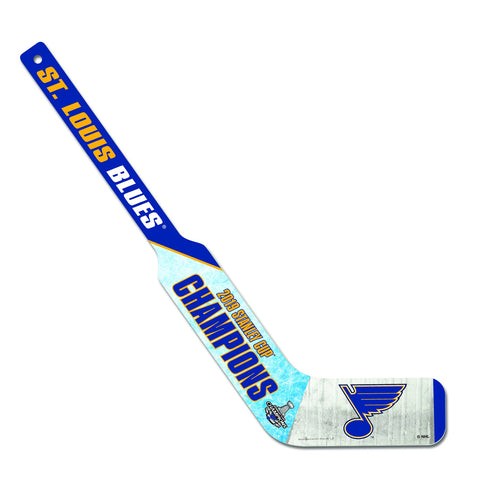 Shop St. Louis Blues 2019 Stanley Cup Champions WinCraft Wooden Goalie Hockey Stick - Sporting Up
