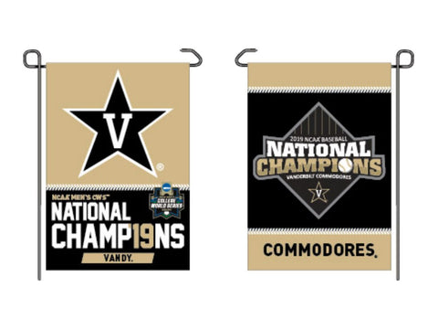 Shop Vanderbilt Commodores 2019 Men's College World Series CWS Champions Garden Flag - Sporting Up