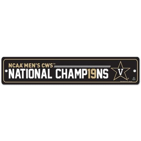Shop Vanderbilt Commodores 2019 Men's College World Series CWS Champions Street Sign - Sporting Up