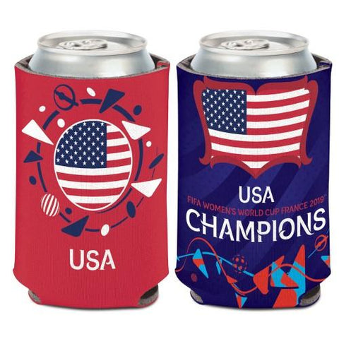 United States USA Women's Soccer Team 2019 World Cup Champions Can Cooler - Sporting Up