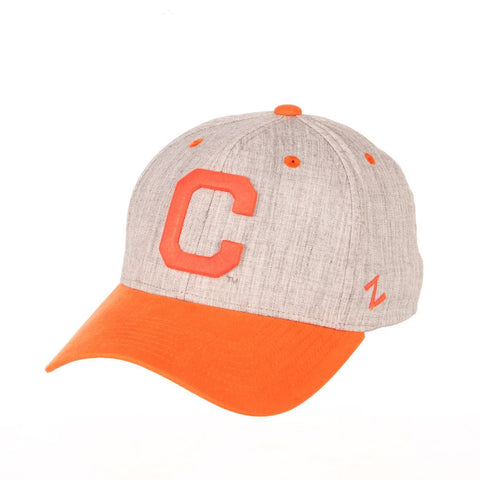 Shop Clemson Tigers Zephyr "Oxford" Structured Stretch Fit Fitted Hat Cap - Sporting Up