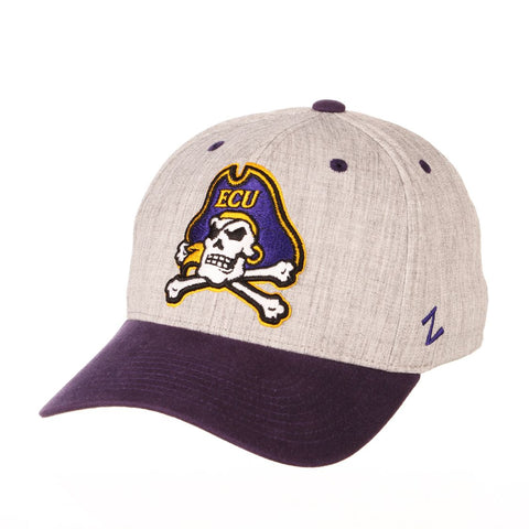 Shop East Carolina Pirates Zephyr "Oxford" Structured Stretch Fit Fitted Hat Cap - Sporting Up