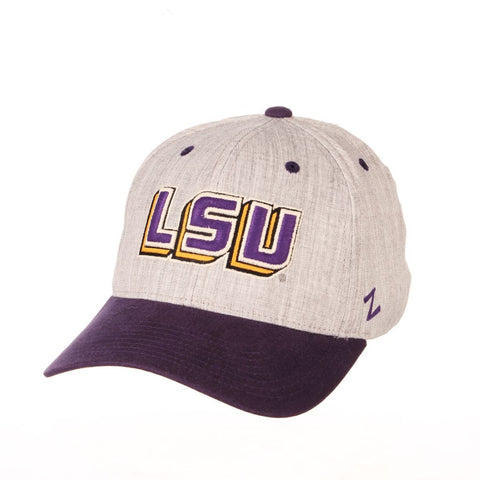 Shop LSU Tigers Zephyr "Oxford" Structured Stretch Fit Fitted Hat Cap - Sporting Up
