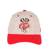 Wisconsin Badgers Zephyr "Oxford" Structured Stretch Fit Fitted Hat Cap - Sporting Up